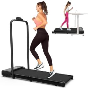 Under Desk Treadmill, Walking Pad, 2 in 1 Portable Treadmill with Handle Remote Control LED Display