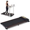 Wood Grain Decoration Walking Pad Under Desk Treadmill for Home Office -2.5HP Walking Treadmill With Incline 0.5-4MPH 300LBS Capacity Treadmill for Wa