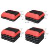 Height-Adjustable Step Aerobics Platform Fitness Equipment Stepper Trainer Exercise Step Platform with 4 Riser Red