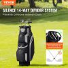 VEVOR Golf Cart Bag with 14 Way Organizer Divider Top, 36' 13 Pockets Premium Cart Bag