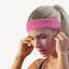 Pink Outdoor Sports Headband Portable Fitness Hair Bands Man Woman Hair Wrap Brace Elastic Cycling Yoga Running Exercising