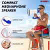 5 Core Megaphone Bullhorn Speaker 30W Bull Horn Battery Power Mini Cheer Megafono 800 Feet Range Loudspeaker W Siren Recording Ergonomic Handle for Co