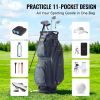 VEVOR Golf Cart Bag with 14 Way Organizer Divider Top, 36' 11 Pockets Premium Nylon Cart Bag