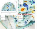 Kids Elastic Swimming Cap Cloth Febric Swim Caps Blue yellow flower Bathing Caps