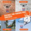 VEVOR Basketball Rim, Wall Door Mounted Basketball Hoop, Heavy Duty Q235 Basketball Flex Rim Goal Replacement with Net and Double Spring