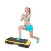 Adjustable Aerobic Step Workout Step with 4 Risers Fitness & Exercise Platform Trainer Yellow