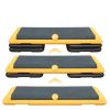 Adjustable Aerobic Step Workout Step with 4 Risers Fitness & Exercise Platform Trainer Yellow