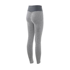 Plaid Leggings Fitness Yoga Pants Women's Seamless High Waist Breathable Gym Leggings (Option: Grey-S)