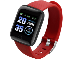 Blood Pressure Monitoring Sports Bracelet (Color: Red)