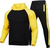 Men's Athletic Sweatshirt Tracksuit Pullover Hoodie Jogging Pants 2 Pieces Set