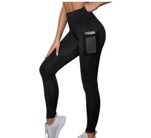 High Waist Elastic Free Side Pocket Legging Yoga Pants (Color: colorful, size: XS)