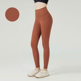 High Waist Naked feeling Leggings Push Up Sport Women Fitness Running Yoga Pants Energy Seamless Leggings Gym Girl leggings (Color: Style13Bronze, size: M)