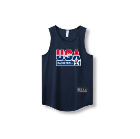 Loose Men Running Vest 2022 Outdoor street basketball Gym Sleeveless Letter Print Shirt Quick Dry Fitness Bodybuilding Tank Tops (Color: 870 vest8, size: 5XL)