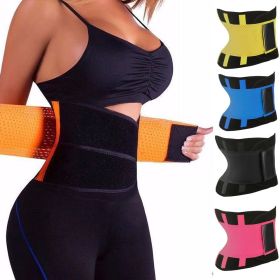 Waist Trainers for Men Women Waist Trimmers Workout Sweat Band Belt for Back Stomach Support (Color: Orange, size: L)