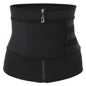 Workout Waist Trainers for Women Sweat Waist Trimmers Weight Loss Body Shaper (Color: Single belt Black, size: XXL)