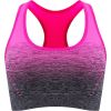 1pc/2pcs/3pcsMedium Support Two Tone Racer Back Sports Bra, Fitness Workout Running Yoga Bra