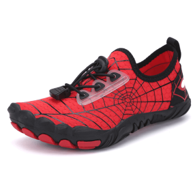 New children's fitness sports shoes outdoor beach swimming shoes upstream stream shoes (Color: Red/Black, size: 29)