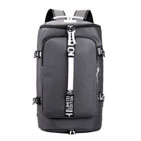 Large Capacity Casual Male and Female Backpack as Travel, Fitness, Mountain Climbing of Bag (Color: Light grey)