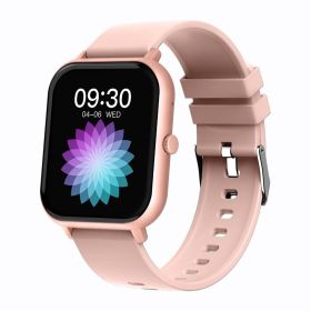 ZL54CJ Square Smartwatch Women BT Call Heart Rate Sport Mode Fitness Tracker Waterproof Smart Watch Men For IOS Android (Color: Pink)