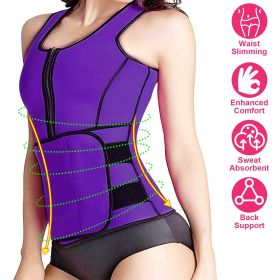 Waist Trainer for Women Men Unisex Running Walking Yoga (Color: Purple, size: M)