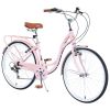 7 Speed, Steel Frame, Multiple Colors 26 Inch Ladies Bicycle