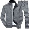 Men's 2 Pieces Full Zip Tracksuits Sport Suits Casual Outfits Jacket & Pants Fitness Tracksuit Set