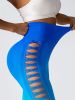 2 Pack Cut Out Ombre Gradient Color Hollow High-waist Butt-lifting Fitness Women's Yoga Pants