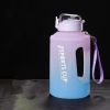 Sports Water Jug With Time Markers; Gradient Color Fitness Accessories