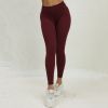 5 Pack Women's Solid Color Hip-raising High-waisted V-back Waist Seamed Yoga Fitness Tights